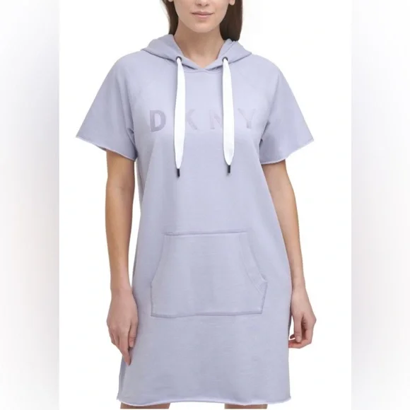 Dkny Dresses Nwt Dkny Sport Lilac Hooded Sweatshirt Dress Size